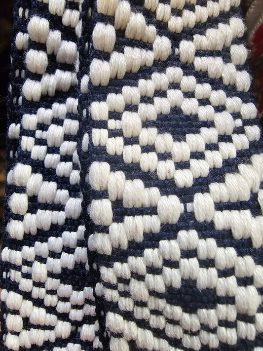 Purse Strap-Black and White Aztec