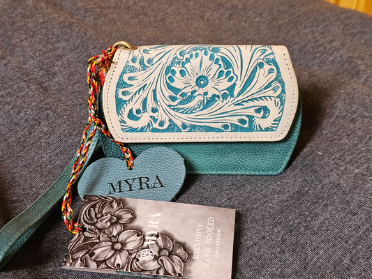 Canyon Bloom Wallet in Turquoise